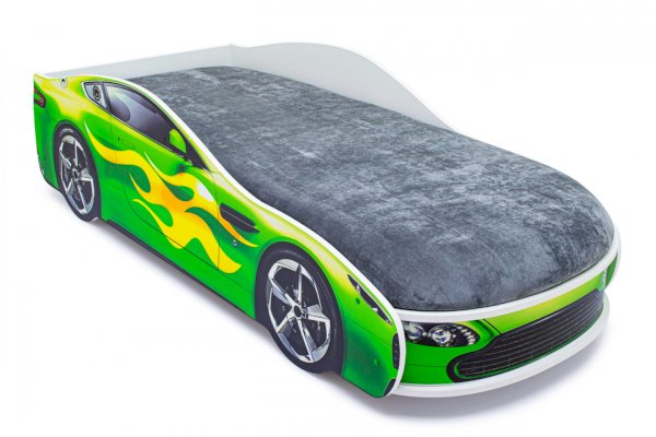 Детская кровать-машина Бондмобиль зеленый с подъемным механизмом (Бельмарко)